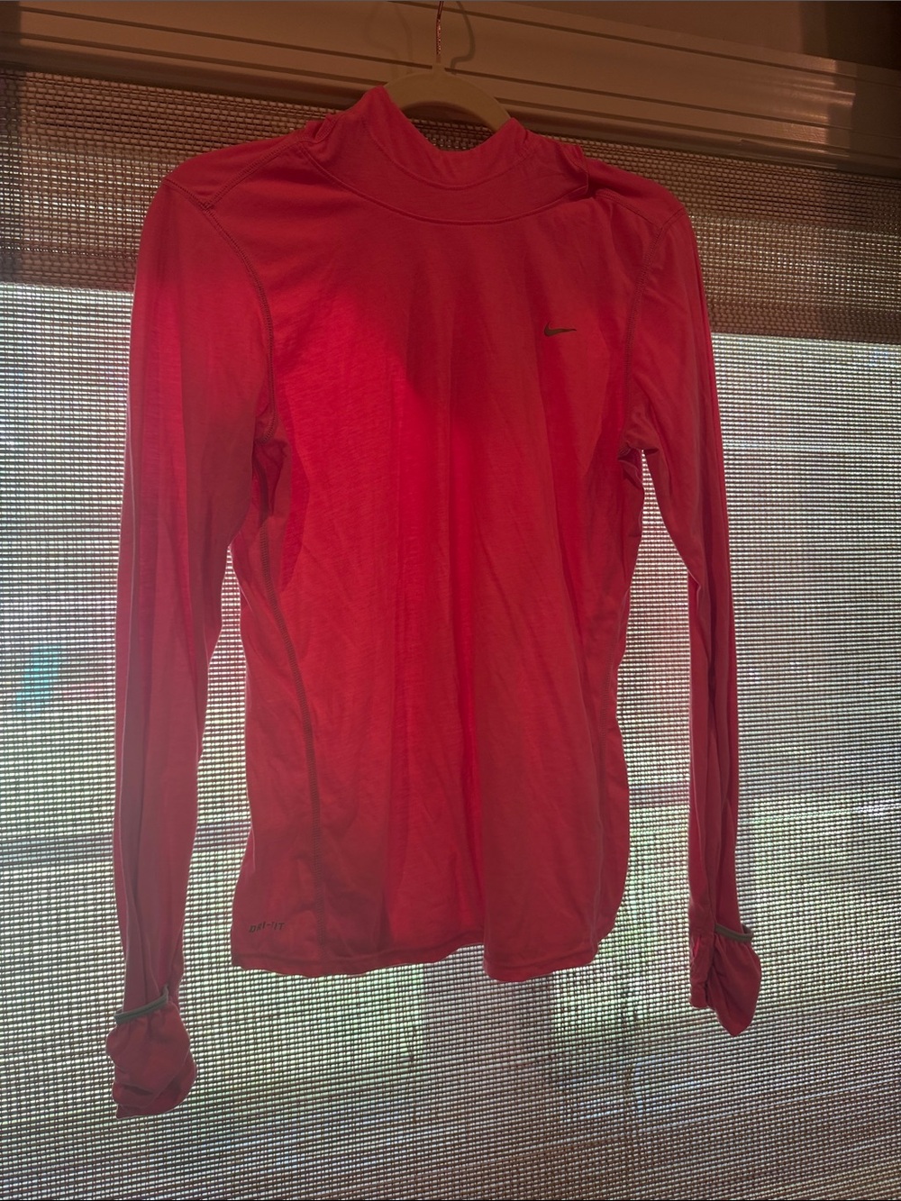 Women’s Nike running dri-fit Long-Sleeve hooded Performance Shirt - bright pink